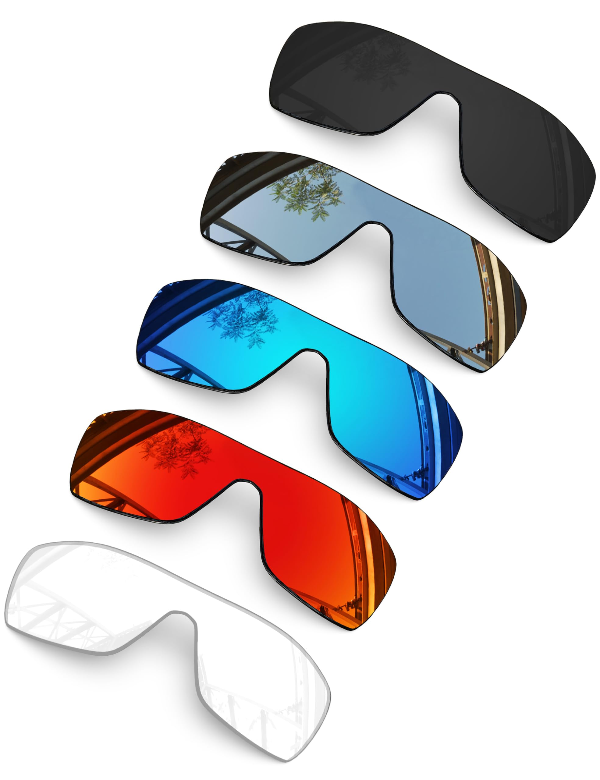 Set of 5 Men's Replacement Lenses for Oakley Batwolf OO9101 Sunglass Combo Pack S01