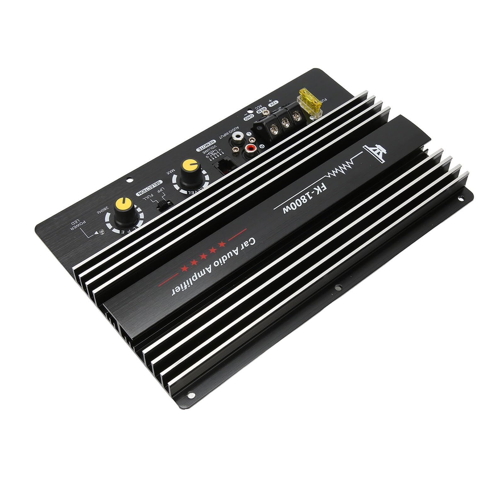 Amplificateur Automobile 12V, Caisson de Basses de Puissance pour Voiture, Audio Stéréo 1800W élevé