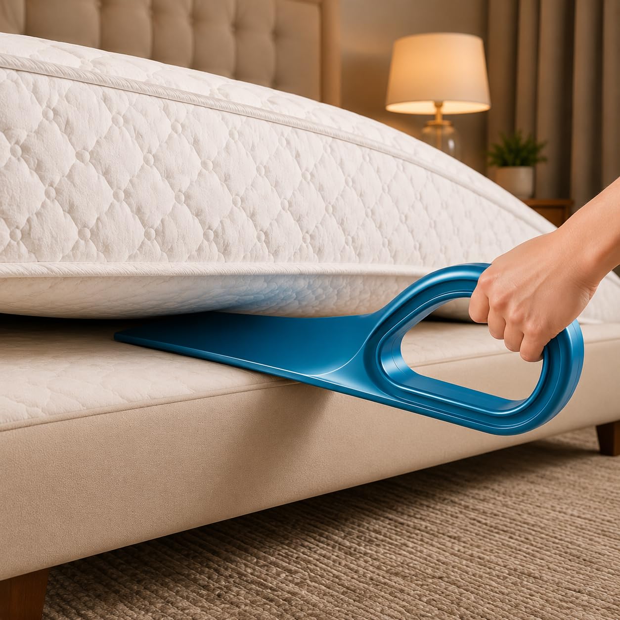 Mattress Lifter & Bedsheet Tucker Tool | Effortless Bed Making Tool for Easy Sheet Tucking | Ergonomic Mattress Elevator Wedge | Heavy Duty | 2 PCS-picture-30