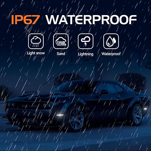 Miniatura 7 de Luces LED blancas de marcador lateral para Dodge Challenger SRT Hellcat Redeye Widebody 2018 2019 2020 2021 2022, lámpara de estacionamiento para