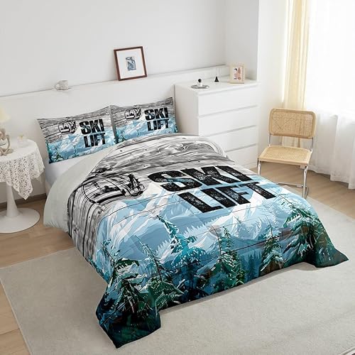 Miniatura 20 de Castle Fairy Juego de edredón de hongos, tamaño matrimonial, juego de ropa de cama de 3 piezas para decoración de habitación de niños y niñas, juego