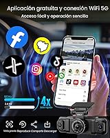 Vista 6 de IIWEY N5 - Cámara de tablero de 4 canales con visión de 360°, 1080P frontal y trasera en el interior, cámara de tablero izquierda y derecha
