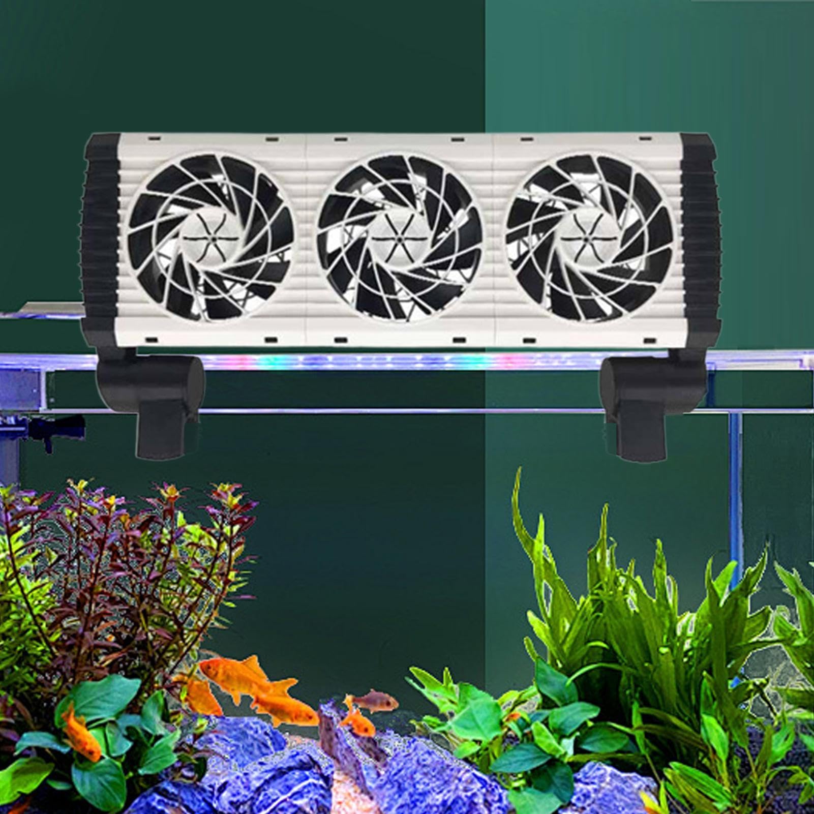 Ventola Per Refrigeratori Per Acquario - Ventola Di Raffreddamento Silenziosa Per Acquario, Refrigeratori Per Acquari Con 5 Regolatori Di Velocità Timer Regolabili | Dispositivo Di Raffreddamento Del
