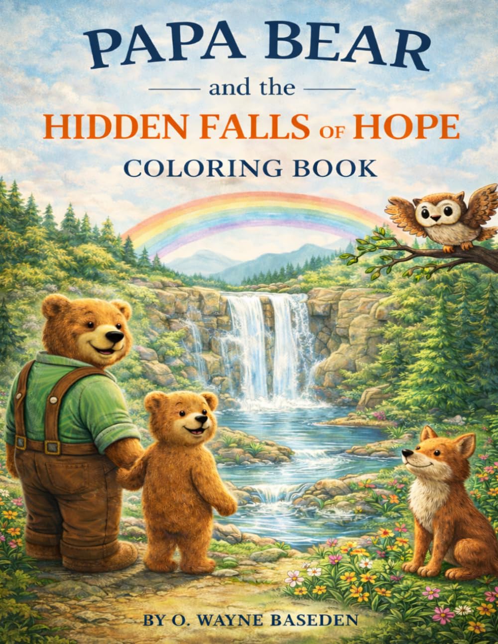 Papa Bear and the Hidden Falls of Hope Coloring Book