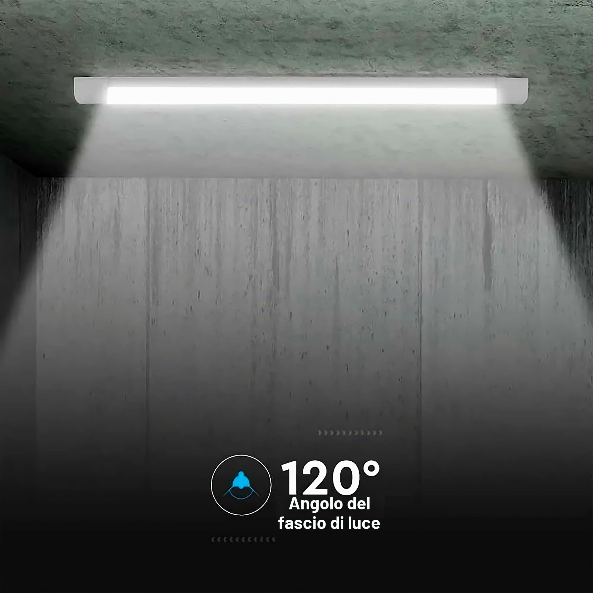 V-TAC 4x Plafoniere LED Lineari da Soffitto 120 CM - 40W - Chip Samsung - 4 Pezzi - Lampada Rettangolare 4800 Lumen IP20 per Parete, Garage, Negozio - Tubo LED Plafoniera - Luce 6400K Bianca Fredda