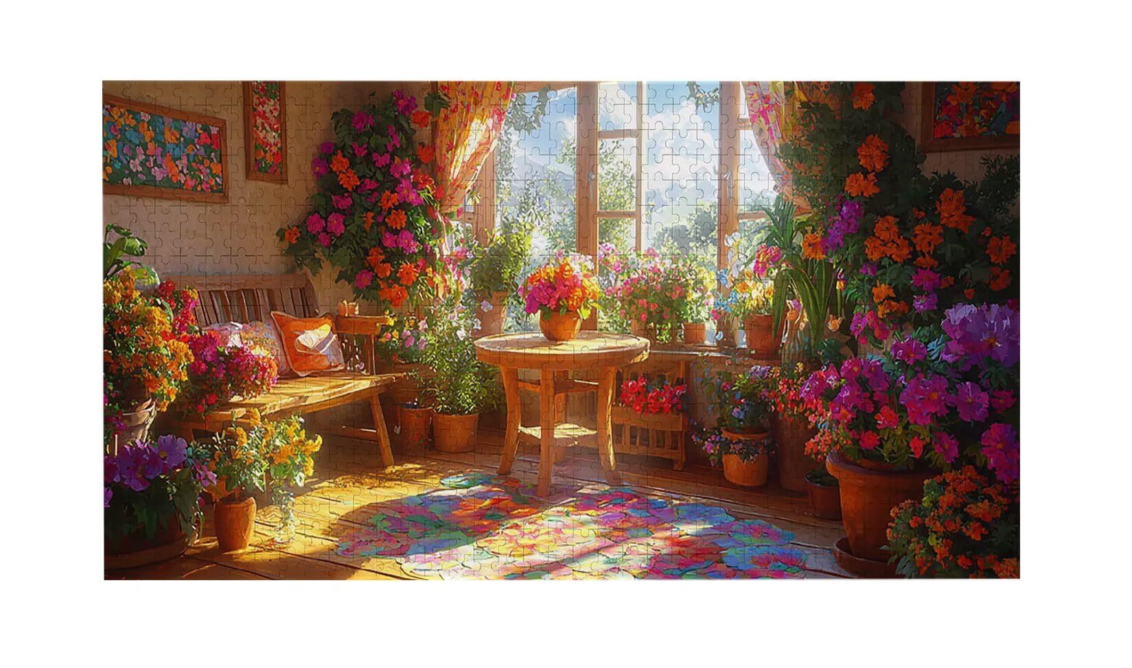 Puzzle dla dorosłych 1100 elementów, puzzle do pokoju kwiatowego, dla dorosłych Puzzle klasyczne i od 14 lat junior, rodzinna rozrywka domowa puzzle prezent 87x42cm l-414