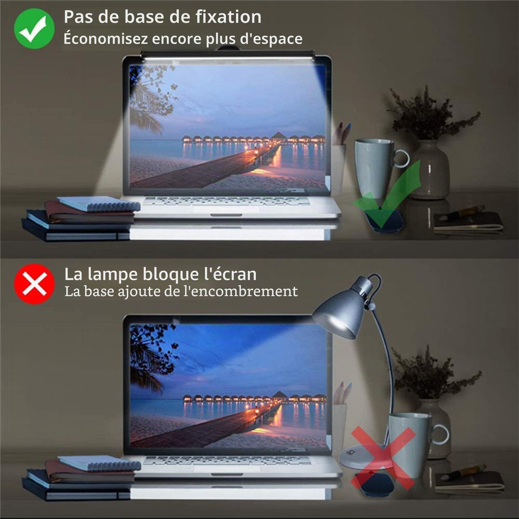 Arespark Ordinateur Moniteur Light, USB Lampe de Écran Ordianteur, LED Lampe de Bureau Lecture, 3 Modes d'éclairage Réglables et 10 niveaux de luminosité (26cm)