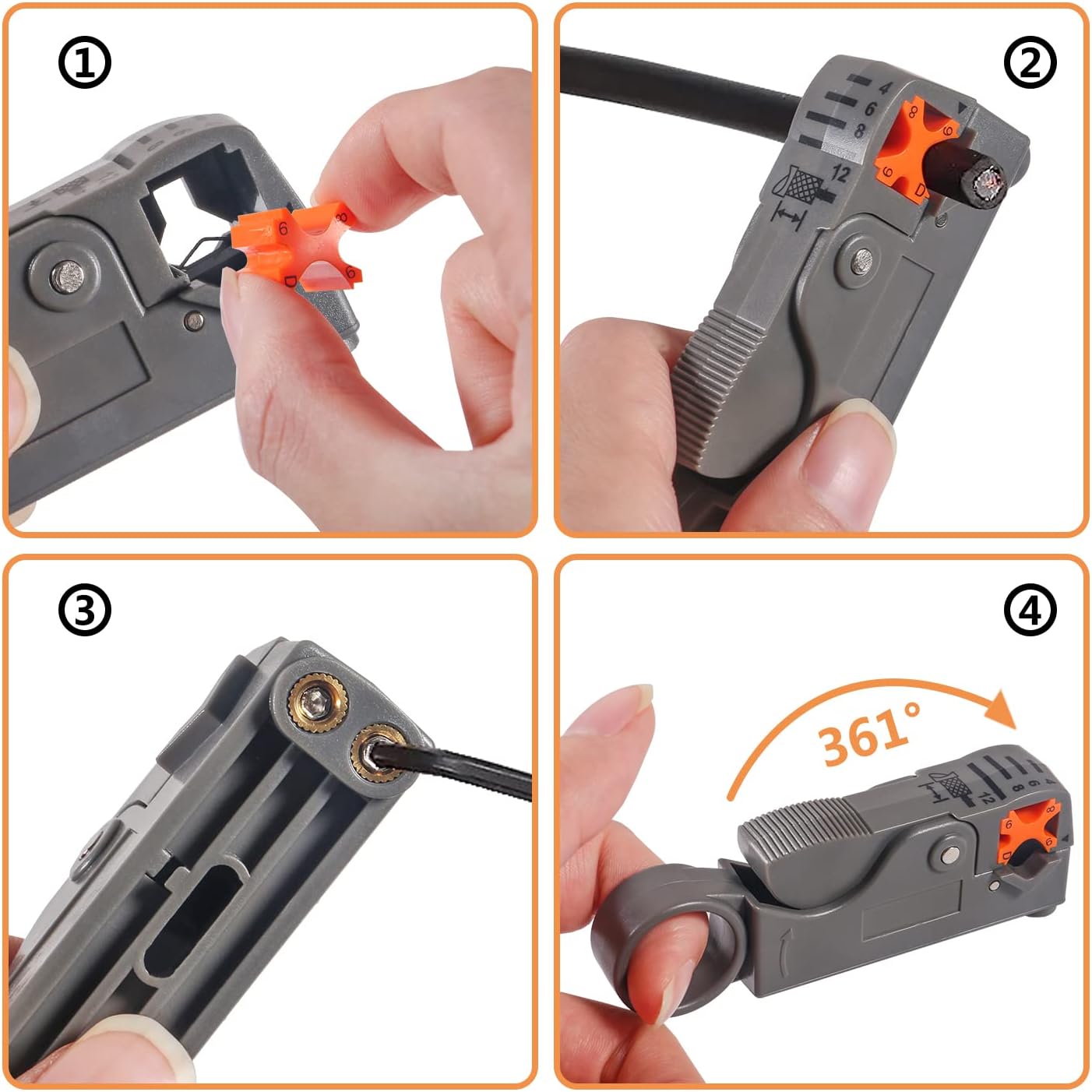 Coax Cable Crimper Kit Tool for RG6 RG59 Coaxial Compression Tool Fitting Wire Stripper with 20pcs F Compression Connectors