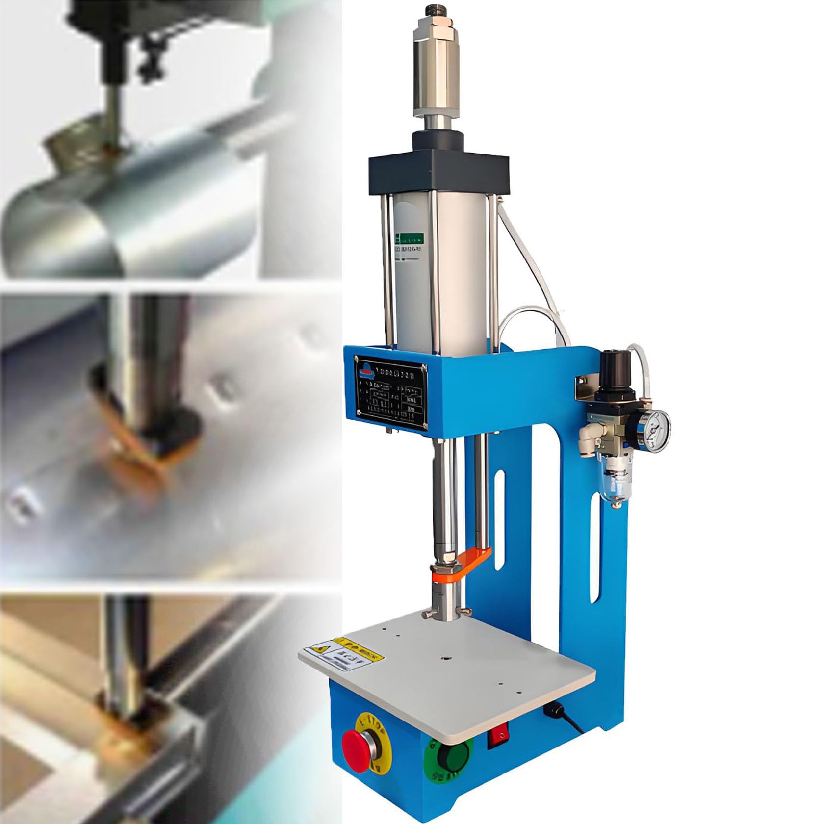 HUMNZR 660lb/300 Kg Vertical Pneumatic Punching Press, Small Pneumatic Stamping, 0.4-0.7mpa For Bending, Riveting, Extrusion, And Forming. Easy To Operate.