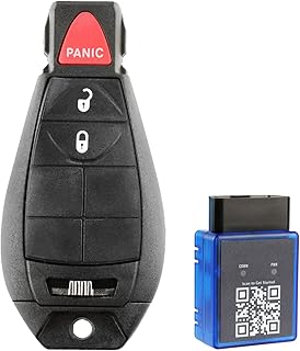 Keyless Option OBD Programmer DIY Pairing Tool for 2008-2018 Chrysler Dodge Jeep Volkswagen 3-Button Fobik Remote Key Fob M3N5WY783X IYZ-C01C