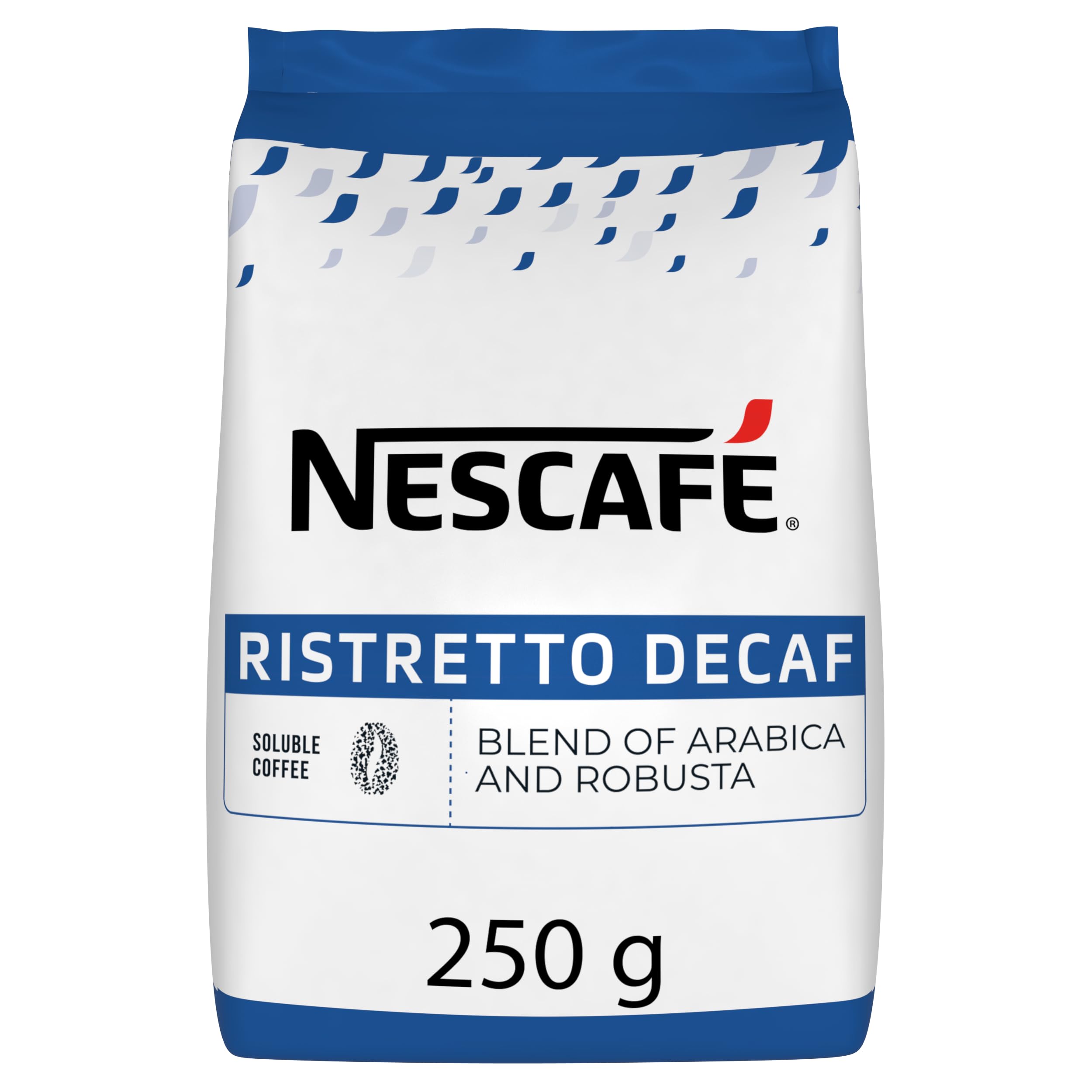 NESCAFÉ Ristretto Decaf, kawa rozpuszczalna ze stabilnym kremem, bezkofeinowa, liofilizowana, 1 opakowanie (1 x worek 250 g)