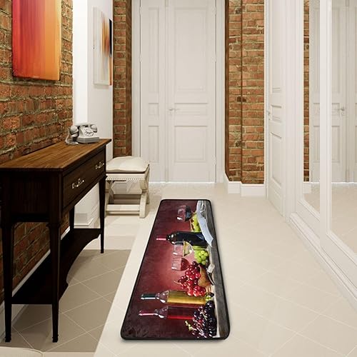 Miniatura 6 de Vineyard - Alfombra de camino de uva, suave, antideslizante, larga, alfombra para pasillo, dormitorio, sala de estar, cocina, 72 x 24 pulgadas