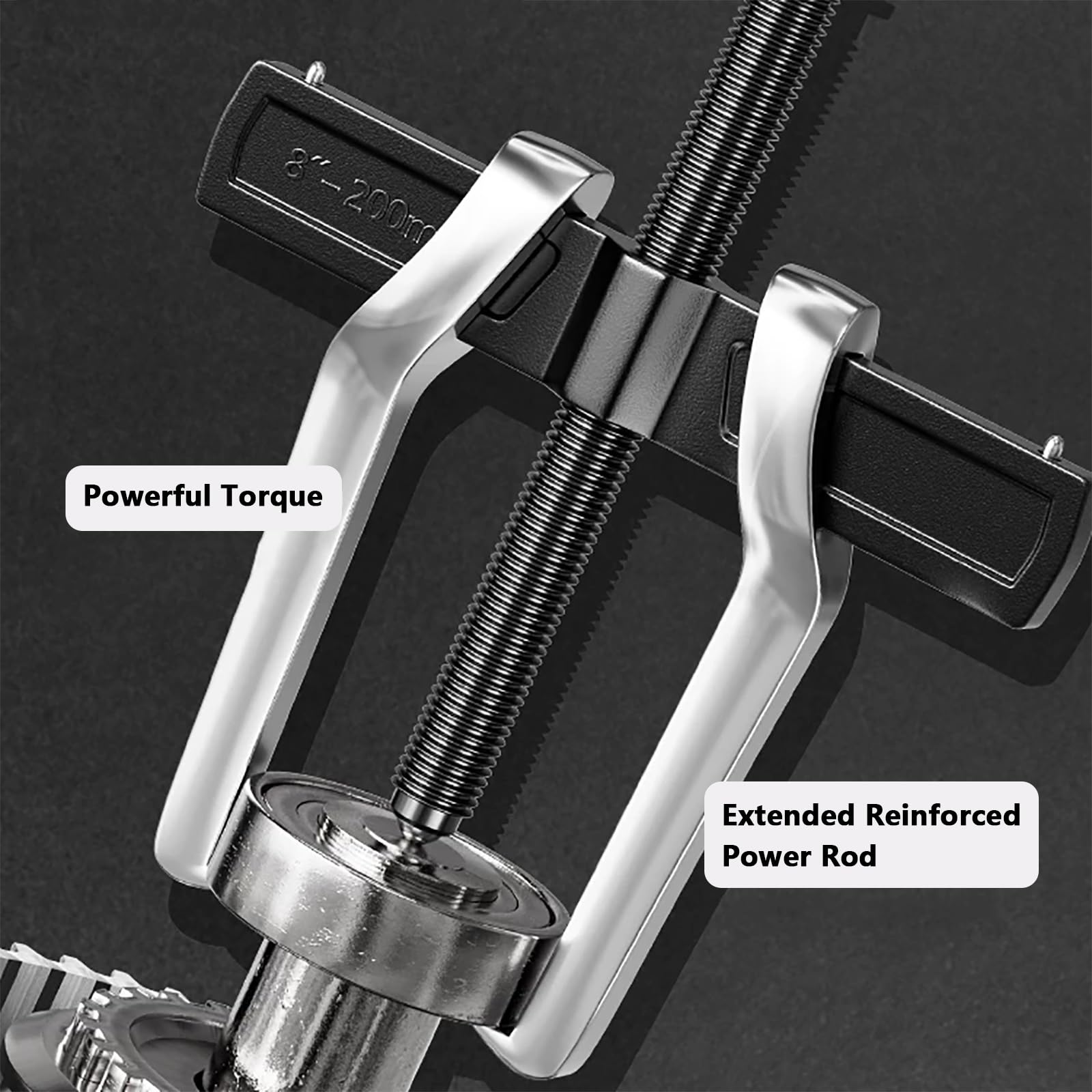 Extractor Industrial de Engranajes de Dos Mordazas, Herramienta Portátil Pequeña para Separar y Extraer, Desmontaje de Rodamientos, Volantes y Cubos(14in)