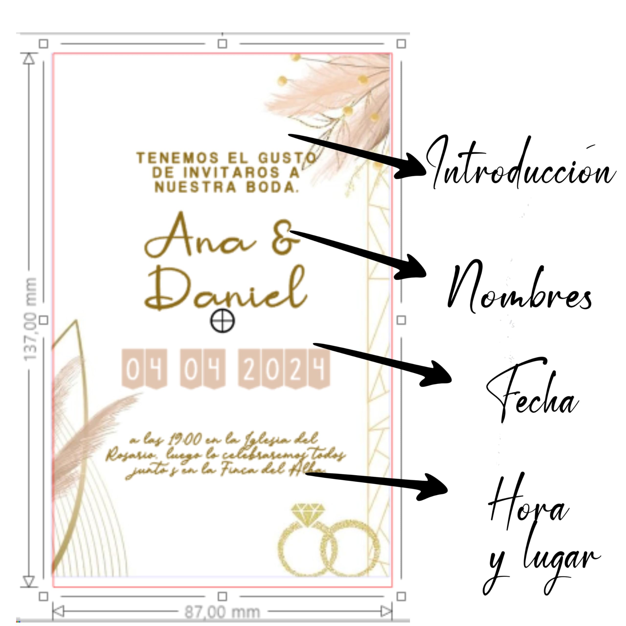 Invitaciones de Boda Personalizadas. Pack 27 uds. Sobres Invitaciones Boda Incluidos. Tarjetas Estudio 14x9 cm. Papel Fotográfico 250 gr. Tarjetas Agradecimiento