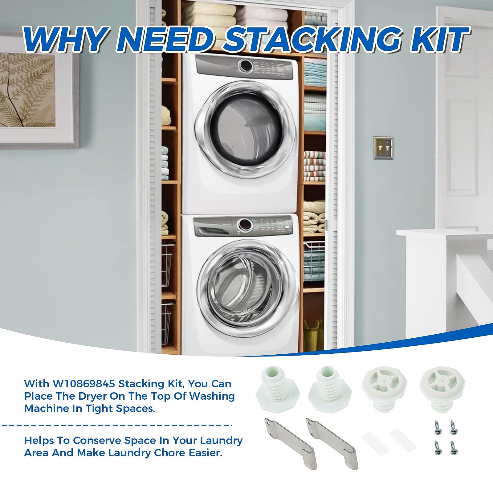 Haier Kit Impilabile Universale Con Ripiano Scorrevole Per Lavatrici E - Foto 9