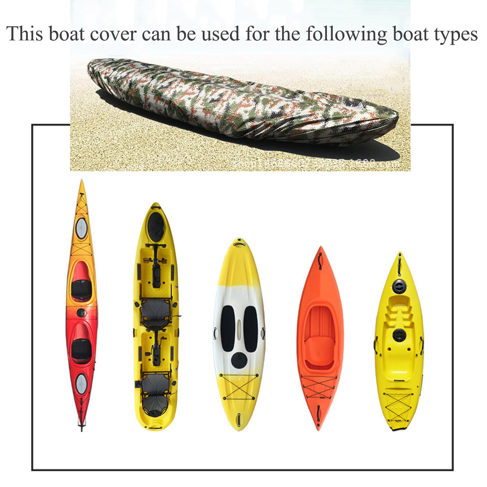 Copertura Per Kayak 4,5 M Impermeabile UV - Per Kayak Da 3,6-4 M, Poliestere, Protezione Da Sole, Pioggia E Polvere