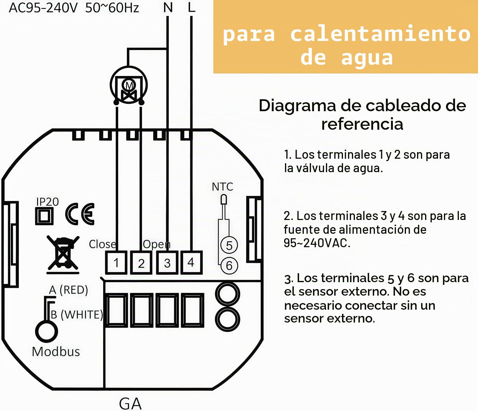 003 Serie Wi-Fi Termostato - Termostato con Pantalla Táctil para Calefacción de Agua, Electricidad y Calderas - Control Remoto Desde Teléfono Móvil Compatible con Alexa, Google Home e IFTTT