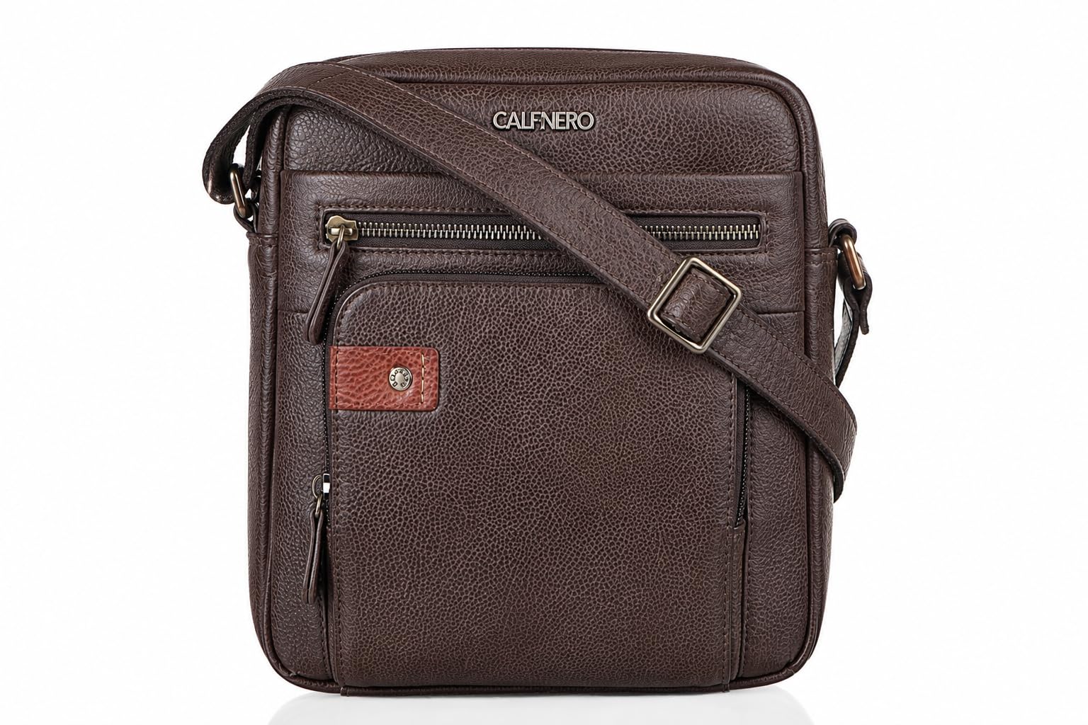 calfnero Genuine Leather Messenger Bag for Men | Premium Leather Crossbody Sling Bag | Multi-Compartment Office & Travel Shoulder Bag with Adjustable Strap-picture-28