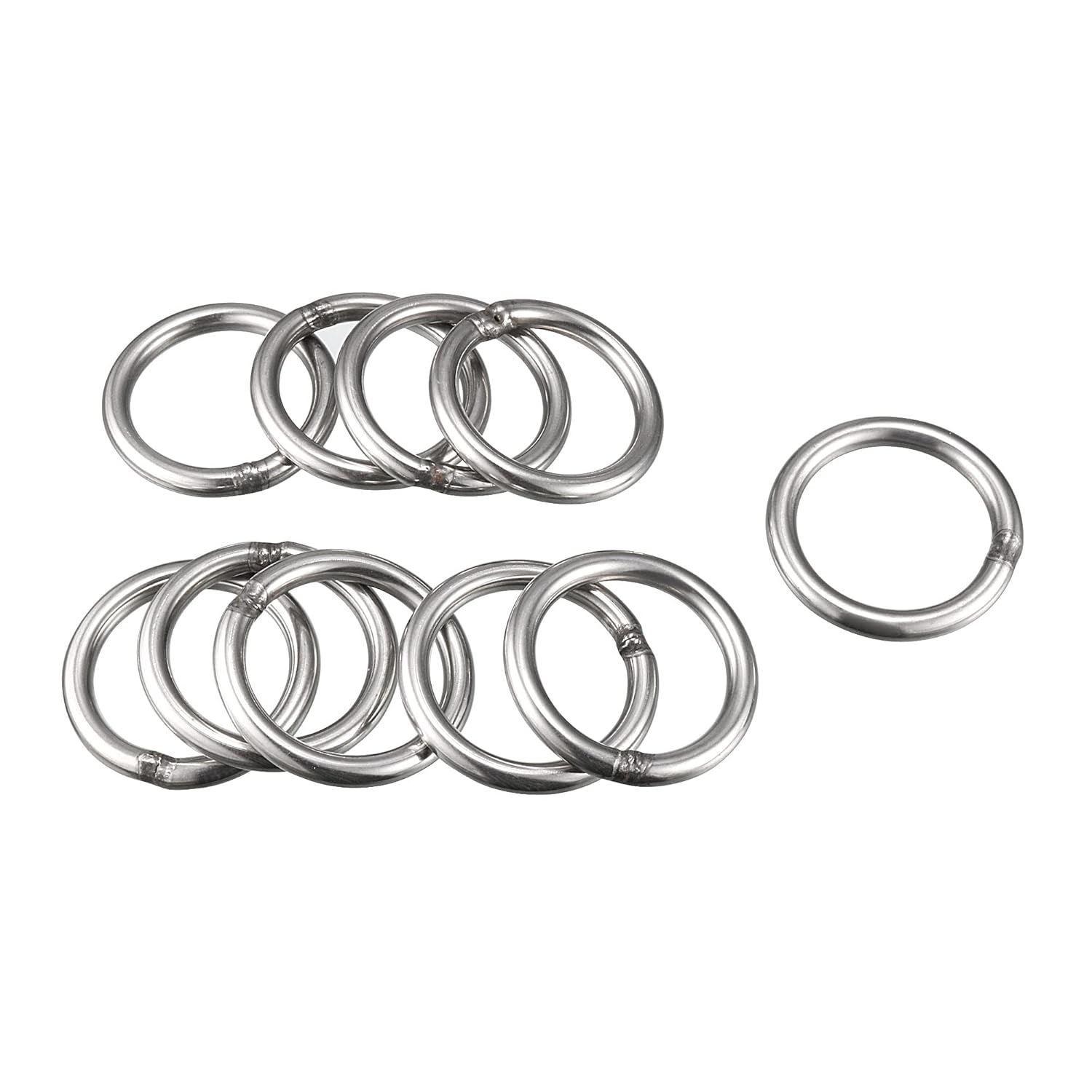 sourcing map 201 Stainless Steel O Ring 40mm(1.57") Outer Diameter 5mm