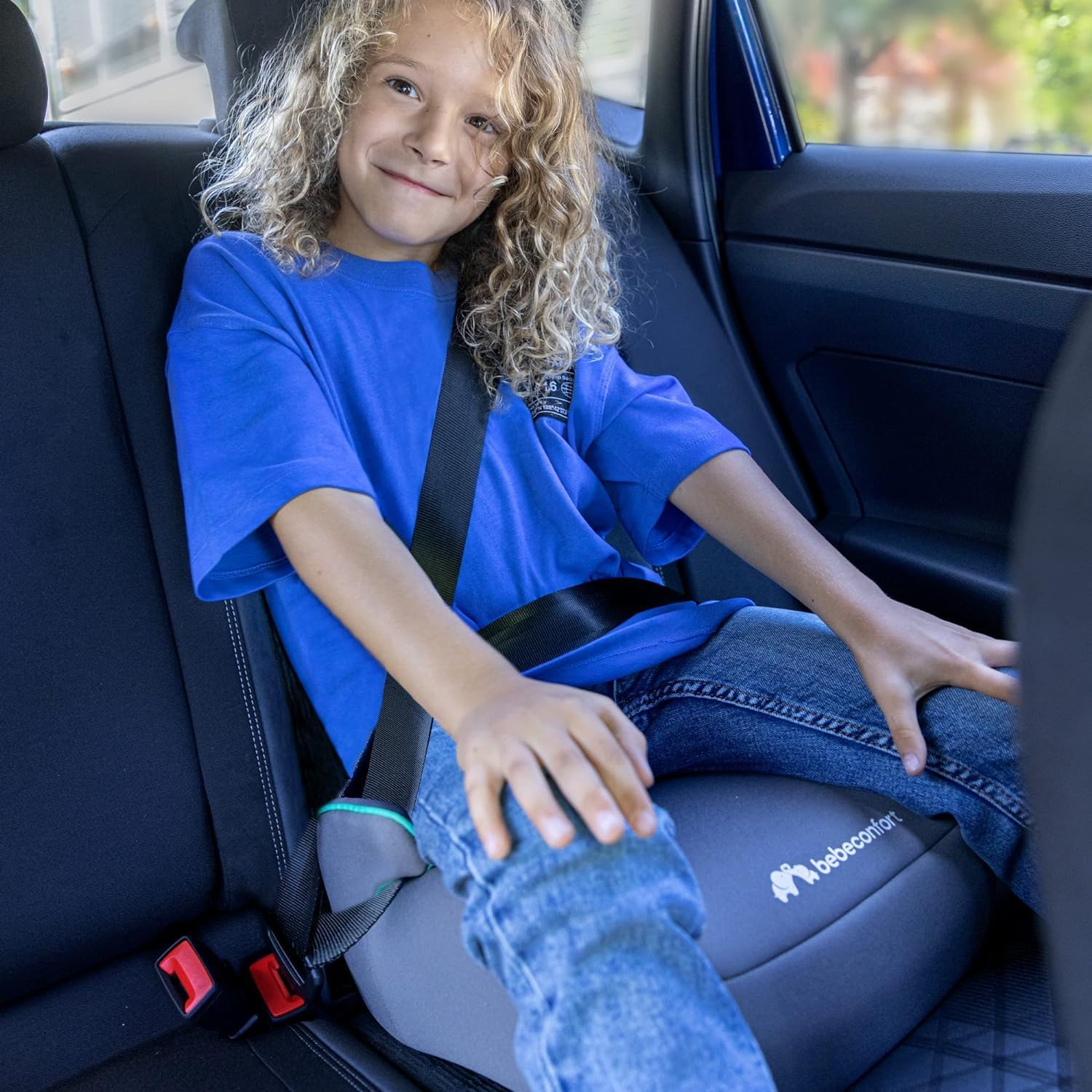 Bebeconfort Disney Gaia i-Safe, Rehausseur Voiture Enfant, 6-12 Ans, 128-150 cm, 22-36 kg, Siège Auto Frozen, Léger, Installation Facile De La Ceinture, Rembourré, Tissu Soft-touch, Fun Frozen