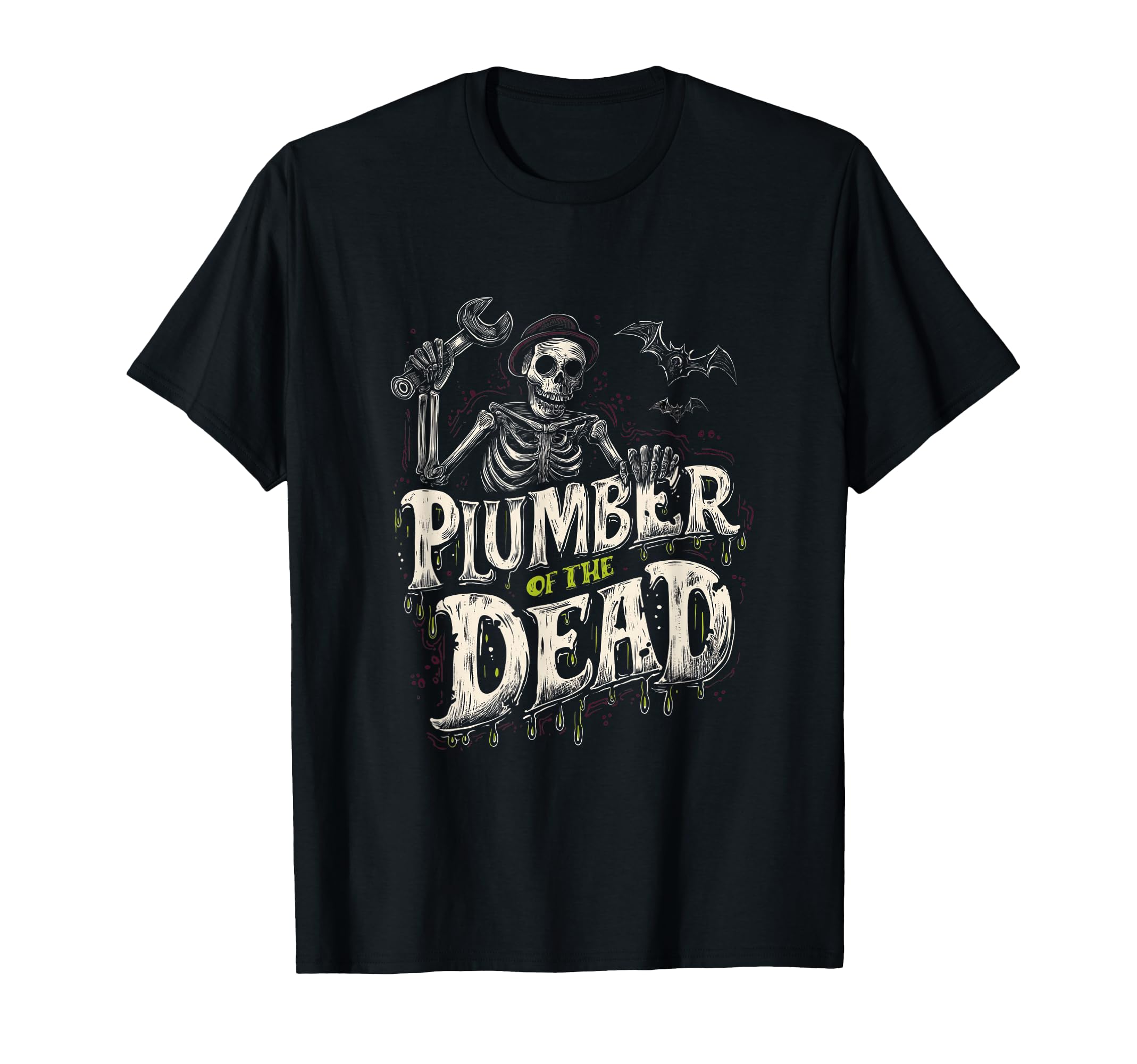 Fontanero de los Muertos Divertido Halloween Estilo Zombi Camiseta