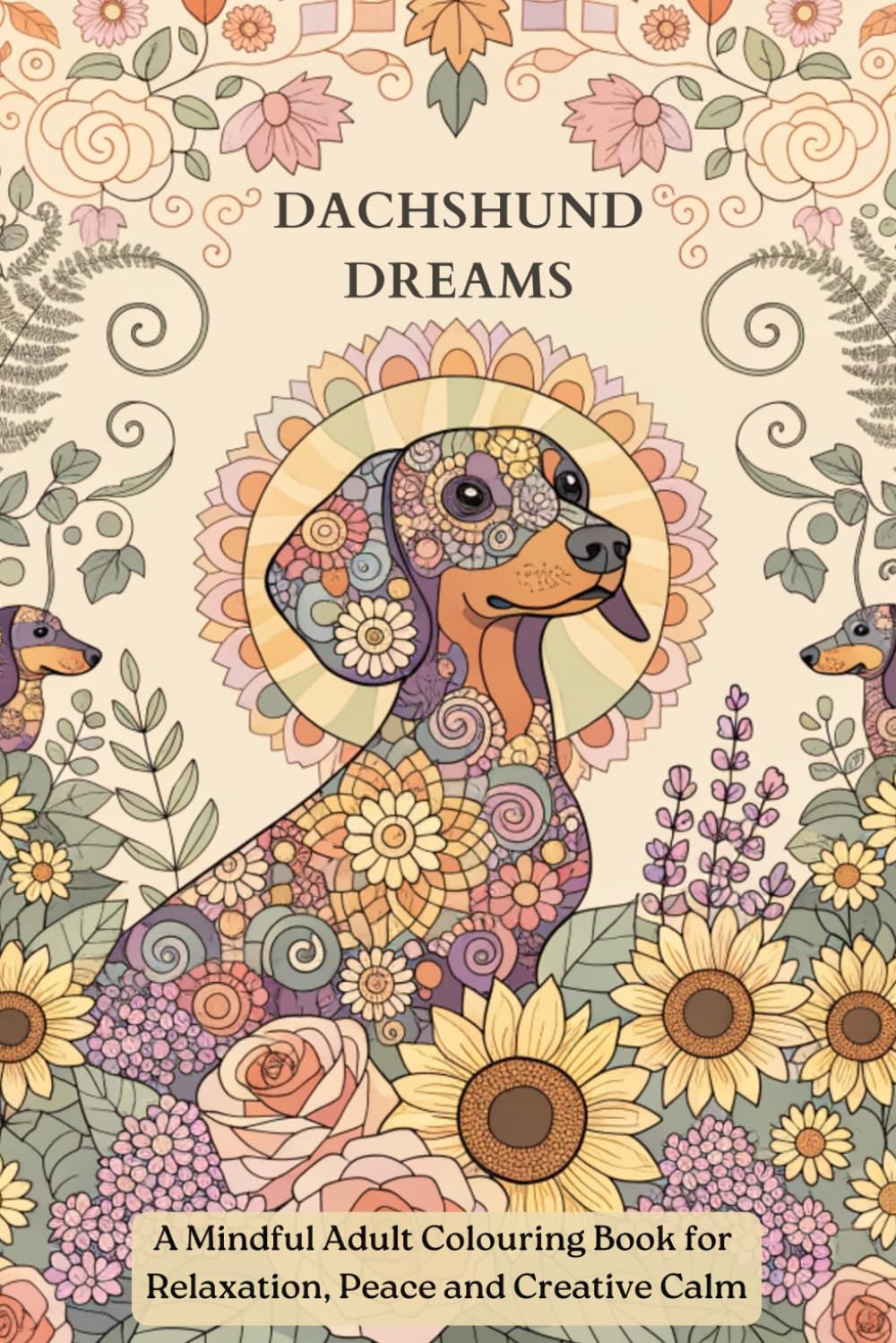 Dachshund Dreams: A Relaxing Adult Colouring Book with 50 Beautiful Dachshund Designs