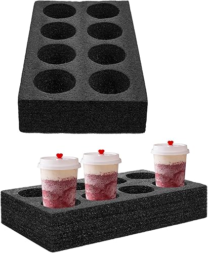 Soporte para tazas de espuma, con 8 agujeros, bandeja para café, bebidas, embalaje, herramienta de entrega para camping, restaurante, refrigerador,