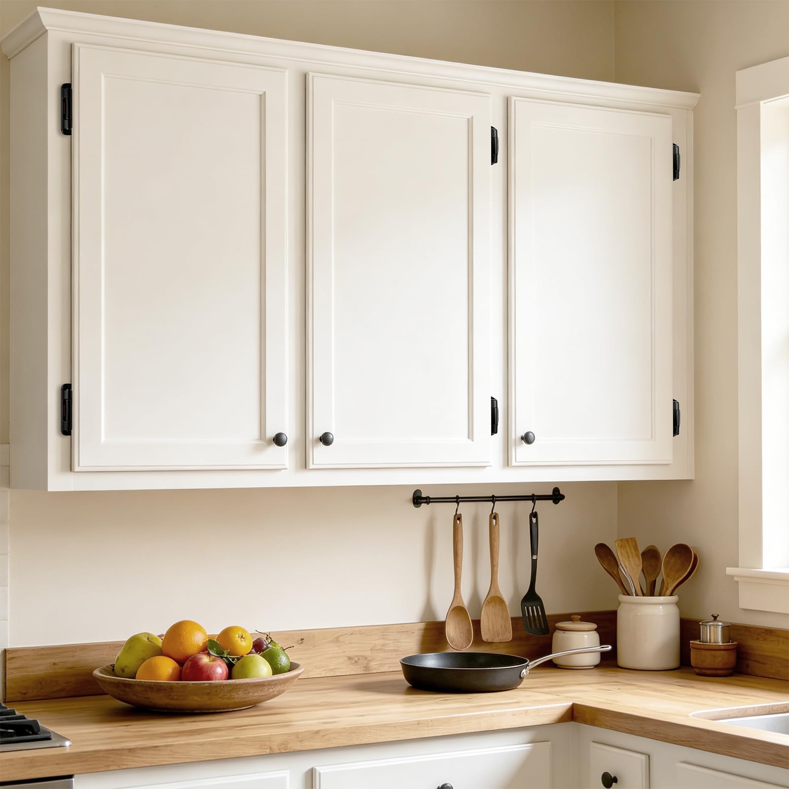 Black Overlay Cabinet Hinges - 25 Pair -8 Black Overlay Cabinet Hinges - 25 Pair -8
