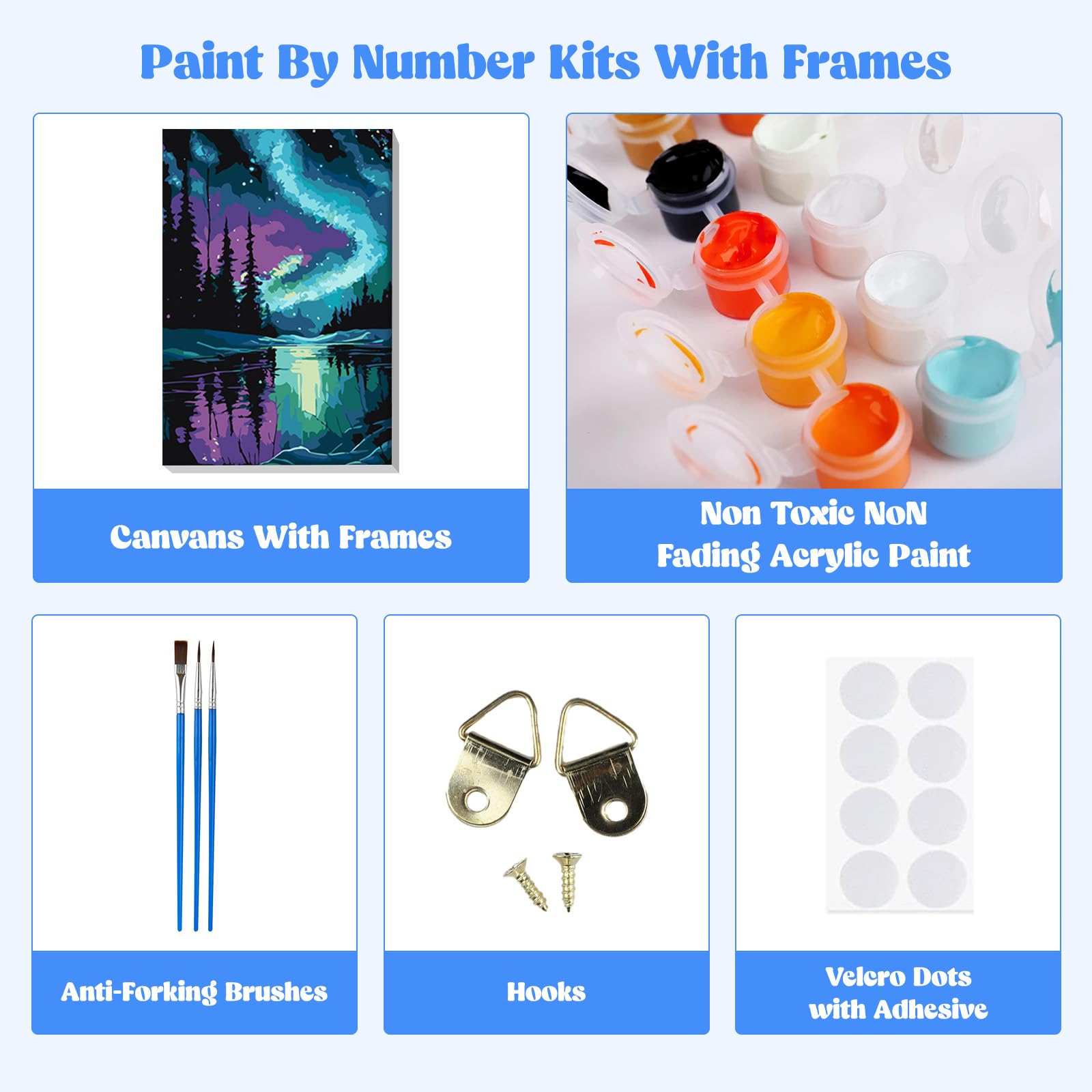 RICUVED Inverno Set Di Pittura Con I Numeri Per Adulti E