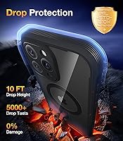 Vista 182 de Diaclara - Funda diseñada para iPhone 15 Plus de 6.7 pulgadas, transparente, cuerpo completo, con protector de pantalla, resistente de protección