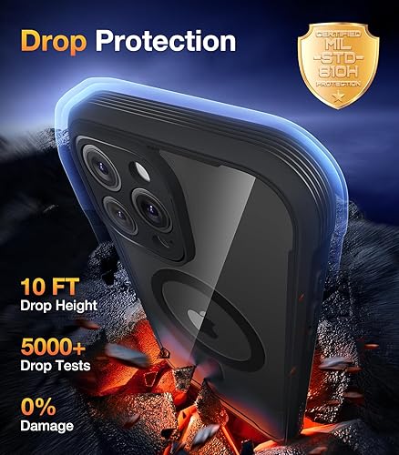 Miniatura 301 de Diaclara - Funda diseñada para iPhone 14 Pro Max, resistente, de cuerpo completo, con protector de pantalla sensible al tacto y antiarañazos + Blanco