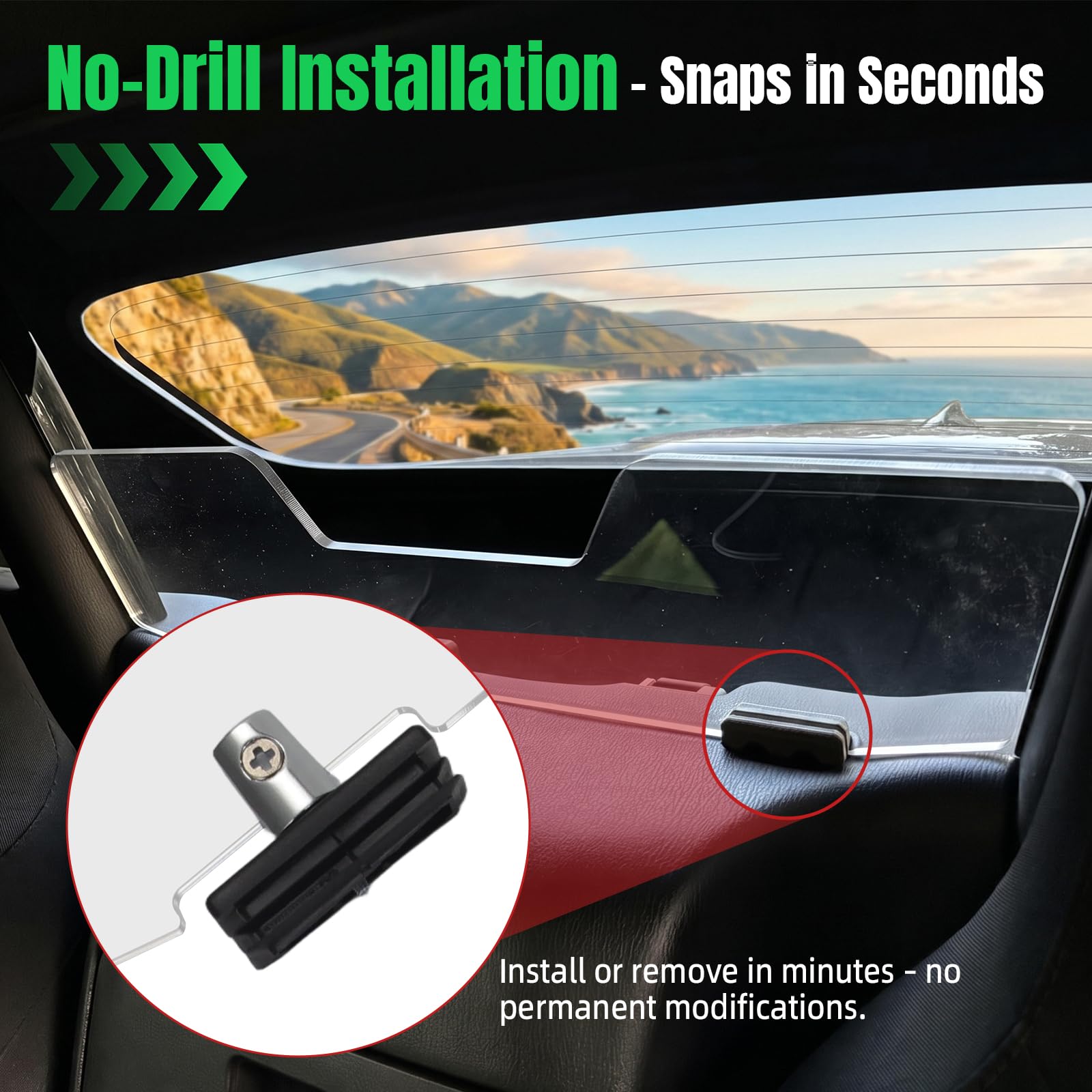 Déflecteur d'air pour Mazda MX-5 Miata ND 2015-2024 avec toit souple, panneau transparent de rechange en acrylique sans perçage