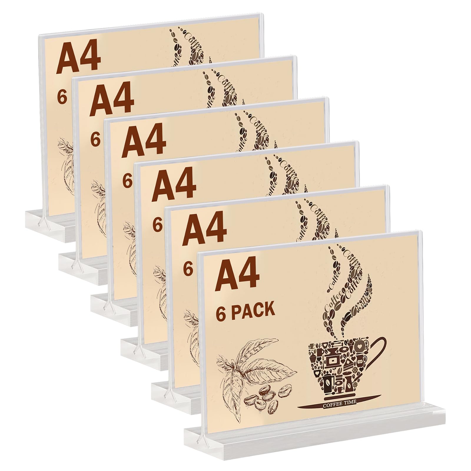 4er-Set Acryl-Staffeleiständer Mit Farbverlauf & Wasserwellen-Design – Displayhalter Für Postkarten, CDs, Fotos & Mehr (9,7x3,5 Cm)