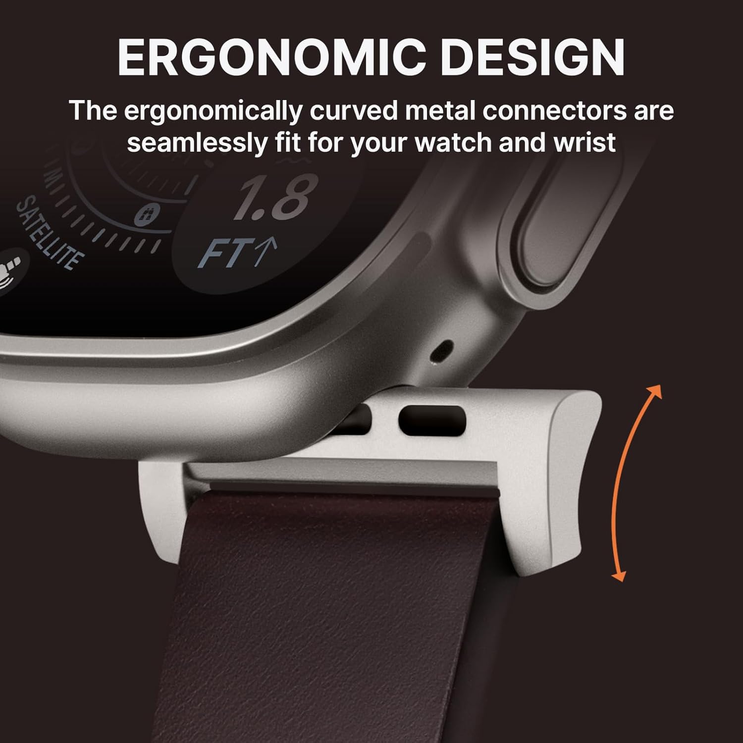 Bandletic Genuine Leather Bands Compatible with Apple Watch Ultra 3 Band for Men Women, Soft Replacement Strap for iWatch 49mm(Ultra 3/2/1),46mm(11/10),45mm(9/8/7),44mm(SE3/SE2/SE/6/5/4),42mm(3/2/1)