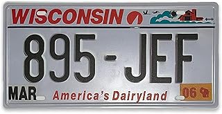Retro Wisconsin License Plate Car Decor License Plates,Room Decoration,License Plate Souvenir,Retro Rusty Metal License Plate Souvenir Front of Car Decorative 12"X6"-49