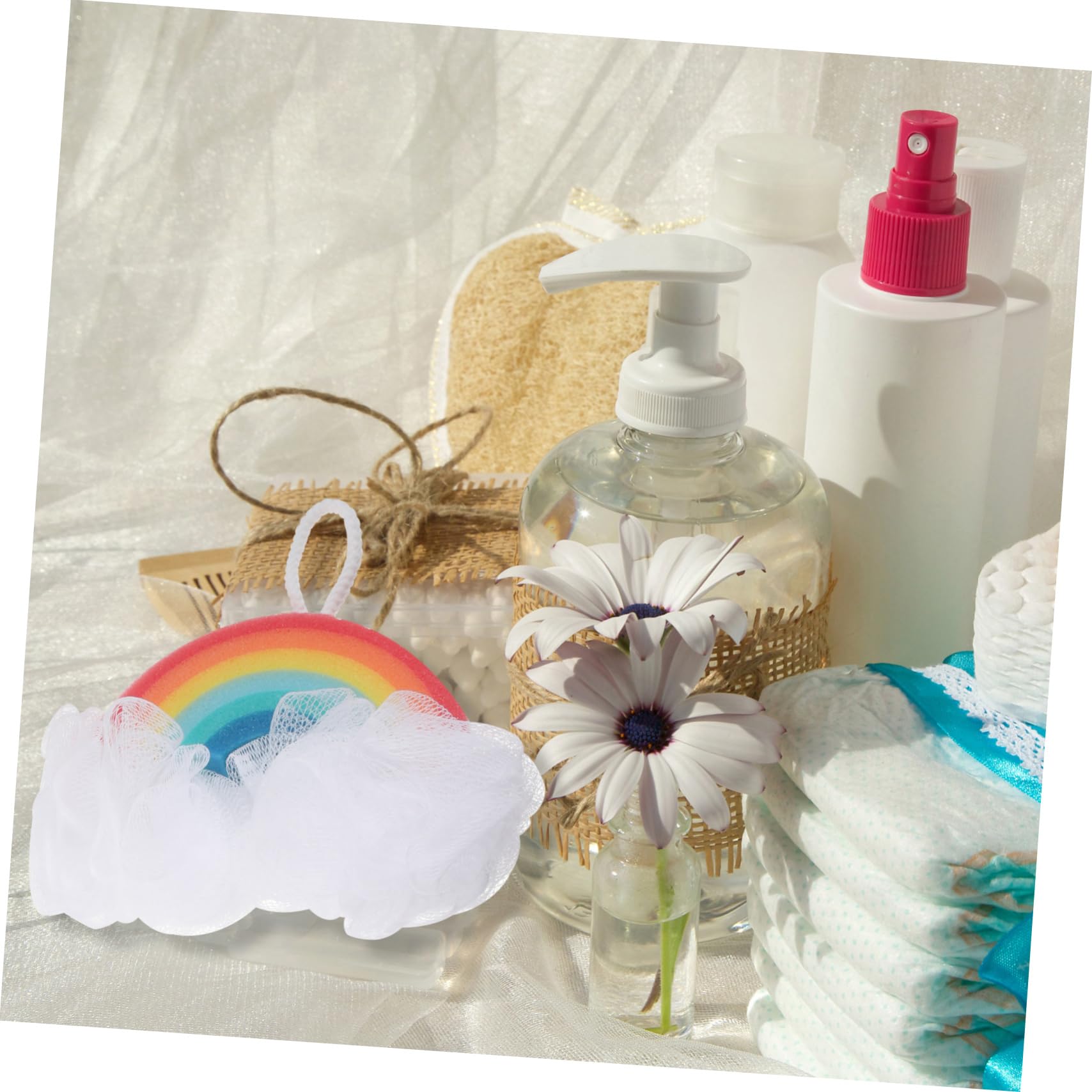 Esponja de Baño de Esponja Arcoíris 2 Piezas para Niños y Bebés