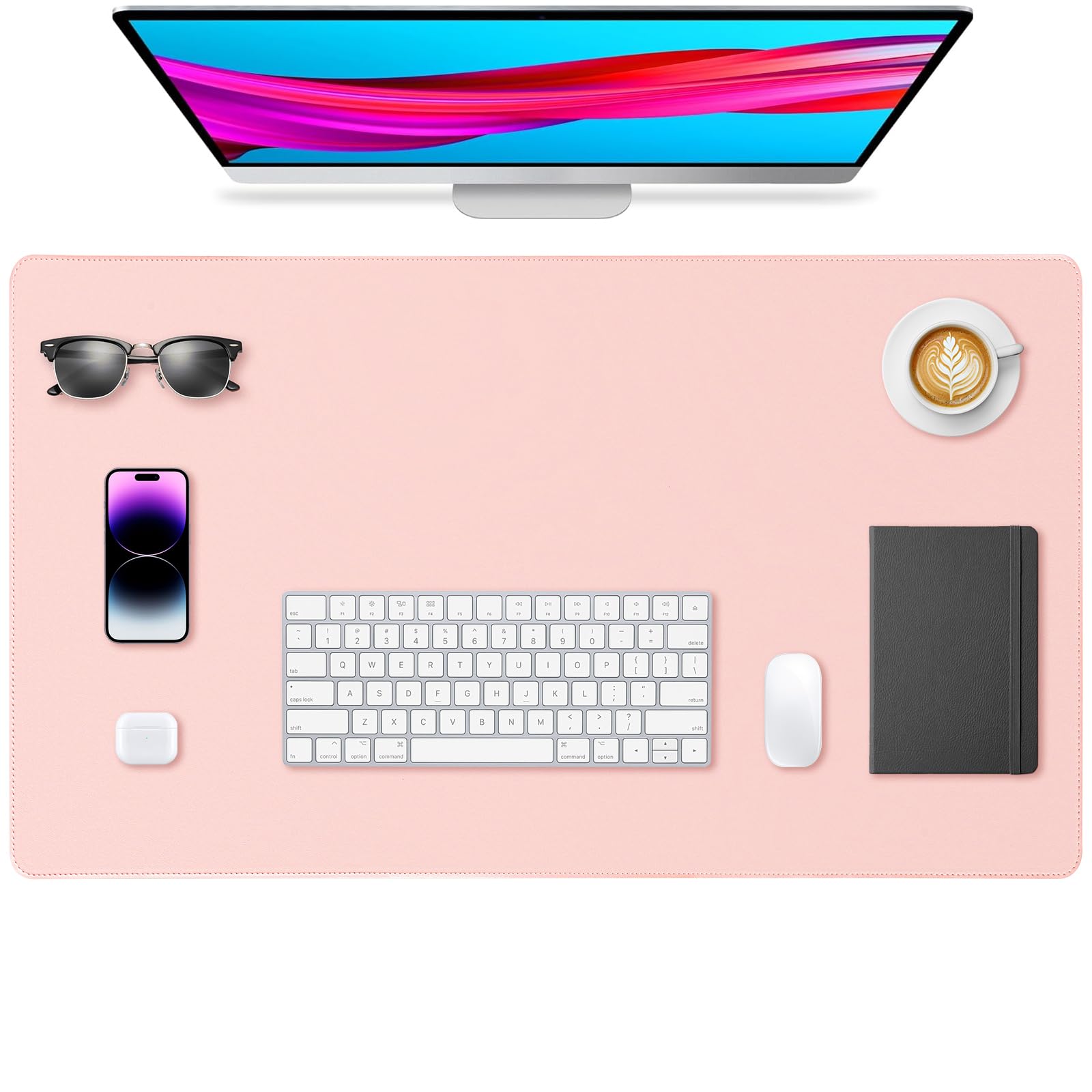 Photo 1 of Yuwiiuuo Leather Desk Pad Protector Large Mouse Pad
