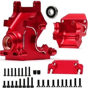 Alloy Diff Gearbox Case Set with Bearing AR310854 for ARRMA 1/7 Felony/Fireteam/Infraction/Mojave 6S,1/8 Outcast/Talion/Typhon/Kraton/Notorious 6S Upgrade Parts Red