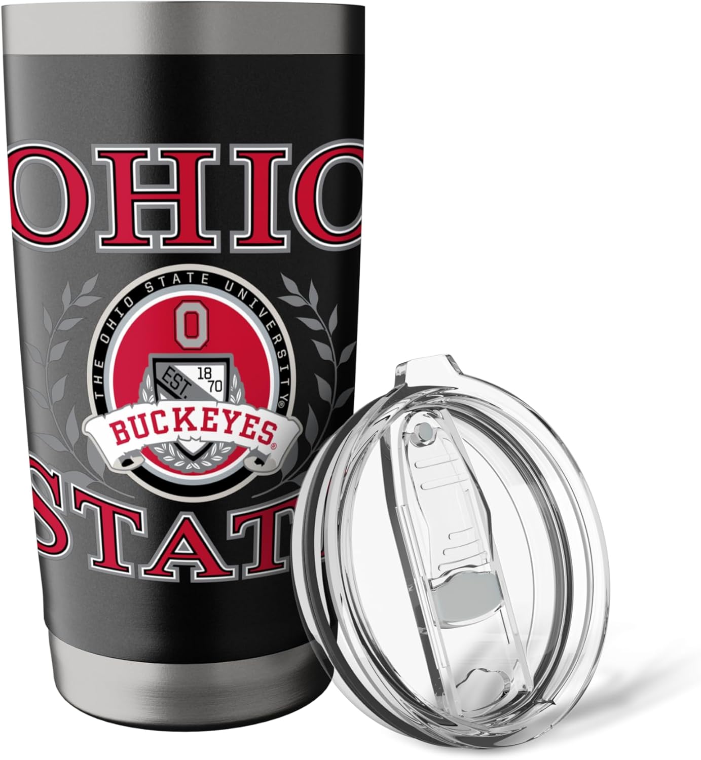Ohio State Buckeyes Apparel Laurels Officially Licensed Stainless Steel Insulated Tumbler - Image 5