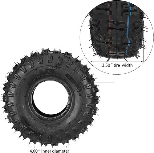 Miniatura 6 de GREHUA 4.103.50-4 410350-4 4.10-4 Neumático y tubo interior con válvula doblada TR87 reemplazo para camión de mano, cortacésped, carros, carretilla,