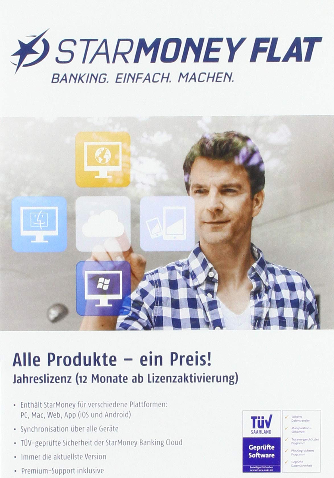 STARMONEY Flat Jahreslizenz (12 Monate ab Lizenzaktivierung) Star Money auf PCm MAC, IPhone, Android, IPad