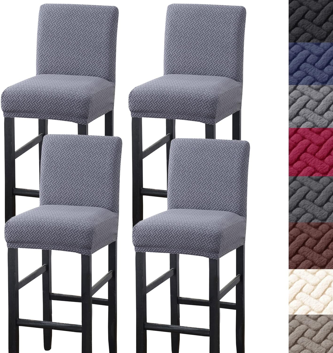 HFCNMY Bar Stool Covers,4 Pack Stretch Bar Stool Covers