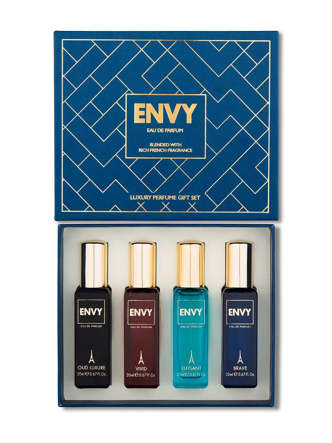 ENVY Gift Set for Men - Oud Luxure, Elegant, Vivid, Embrace - 20ML Each | Long Lasting Luxury Perfume EDP | Perfume Gift Set for Men | Perfume Set for Men Gift Pack | Perfume Gift Set-picture-37