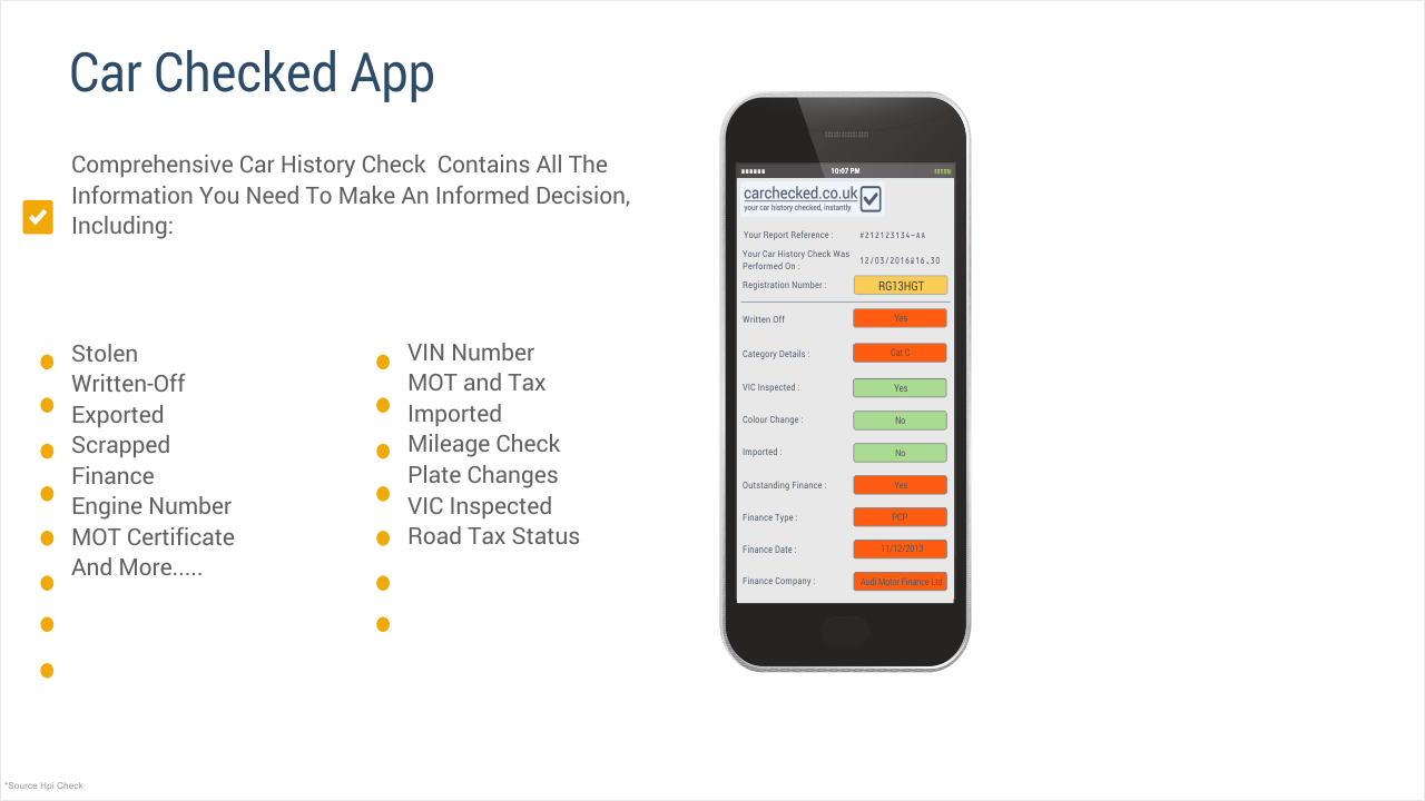 Car Checked Comprehensive Car History HPI Check App on Amazon Appstore