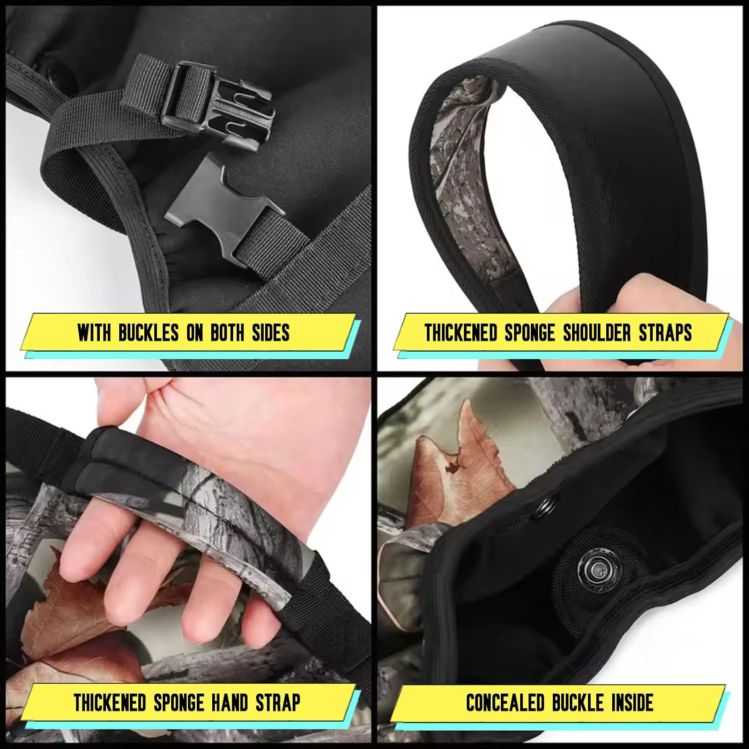 Archery Compound Bow Sling - Protect Cams and Bow String, Outdoor Bow Hunting Accessories Works with Compound Bows up to 31 Inches in Length,Camouflage