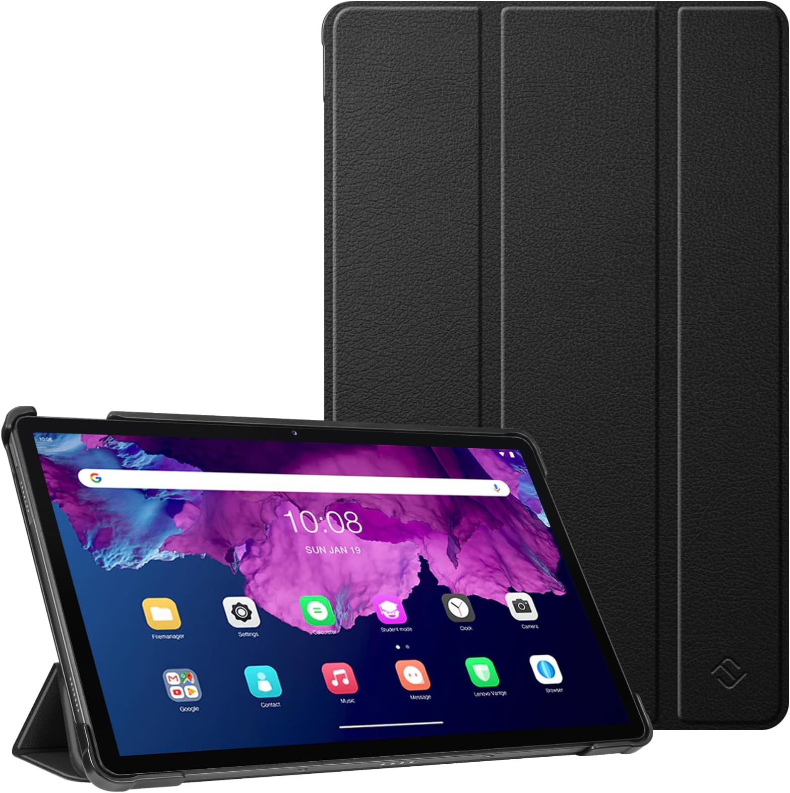 Case for Lenovo Tab P11 Plus Case 2021 (TB-J616F/J616X), Lightweight Slim Shell Stand Cover with Auto Sleep/Wake, Black