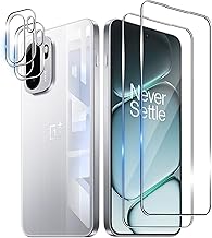 Tempered Glass for Oneplus 15R, 2 Pieces Screen Protector and 2 Pieces Rear Camera Protector, Bubble Free, Double Protection