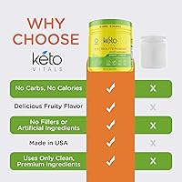 Vista 6 de Polvo de electrolitos Keto Vitals Electrolitos aptos para dietas keto con potasio, magnesio, sodio, calcio Suplemento de electrolitos keto
