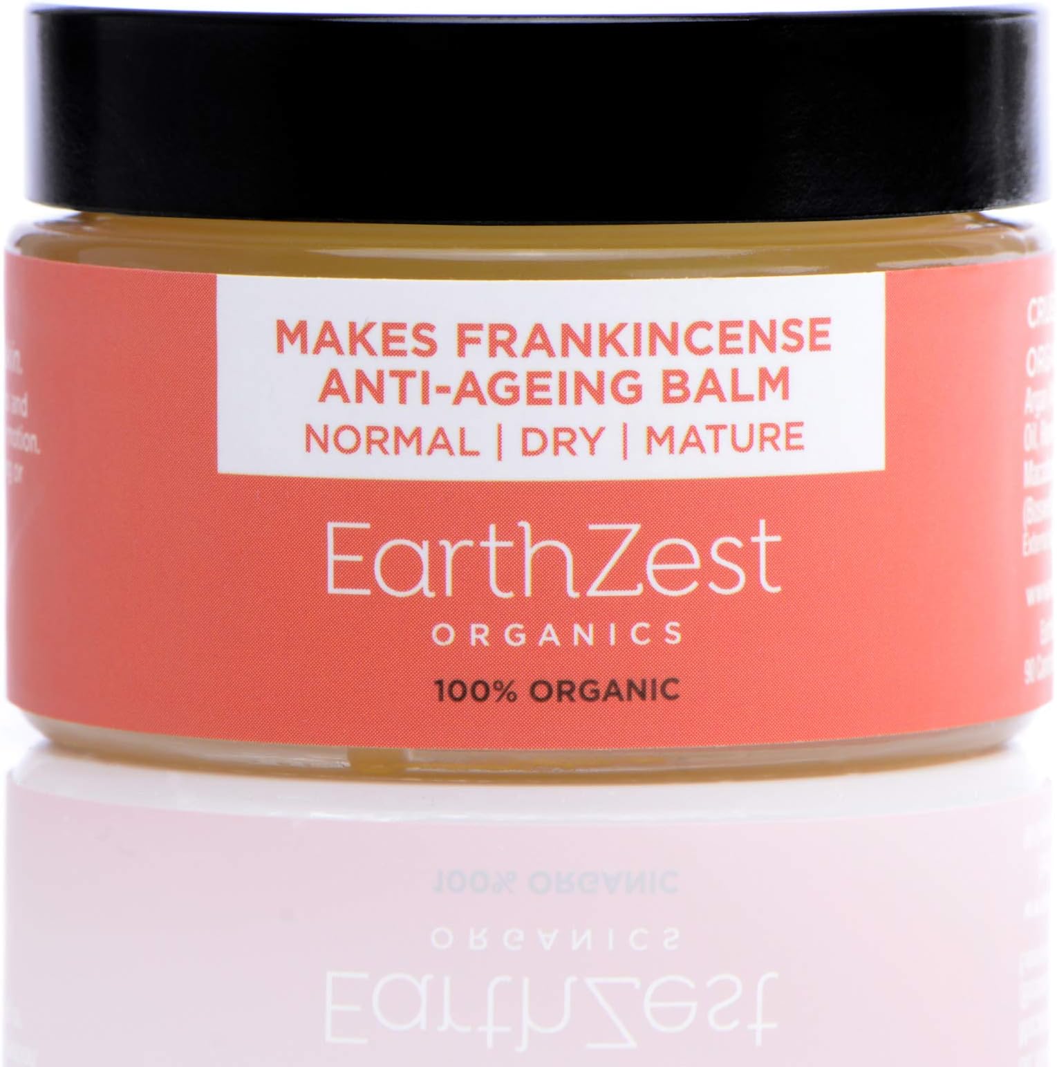 Anti-ageing Frankincense Night & Day Cream for Normal Dry Dull Mature Skin by EarthZest Organics. 100% Organic, Natural & Certified Vegan. NO synthetics or water, highly concentrated and long-lasting