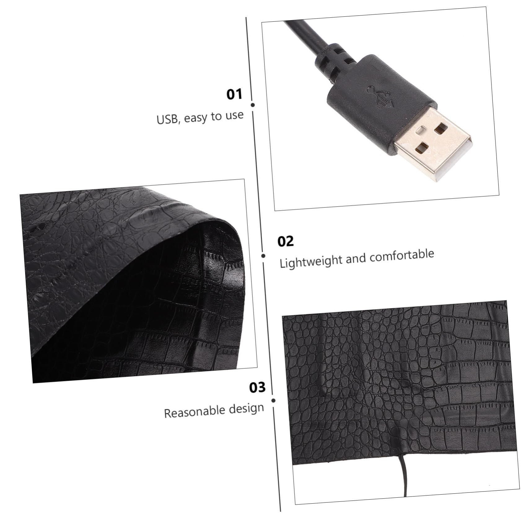 Hemobllo Almohadilla Térmica para Reptiles Ajustable USB, Estera Eléctrica Antiarañazos De, 33x18 Cm, para Reptiles Pequeños y Tortugas Interiores y Exteriores